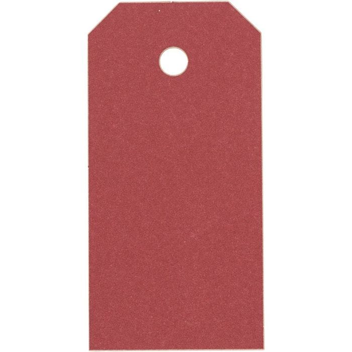 Manila Tags, size 4x8 cm, 250 g, red, 20 pc/ 1 pack