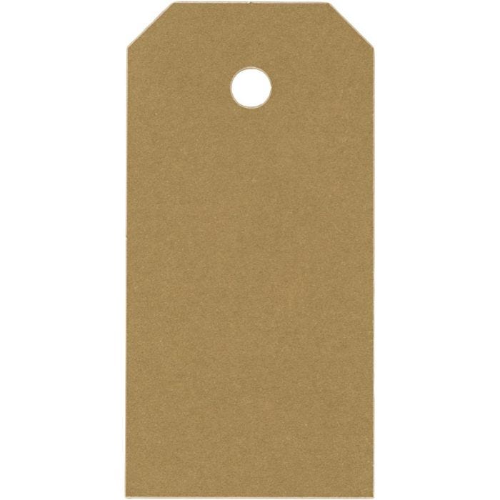 Manila tags, size 4x8 cm, 250 g, gold, 20 pc/ 1 pack