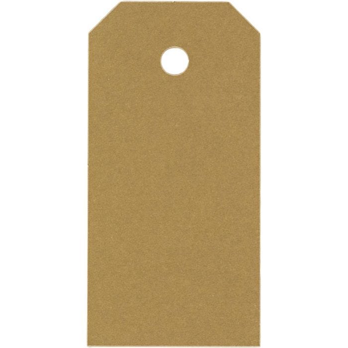 Manila Tags, size 4x8 cm, 250 g, gold, 1000 pc/ 1 pack
