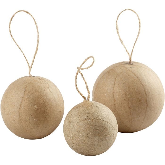 Christmas Ornaments, dia. 4+5+6 cm, 6 pc/ 1 pack