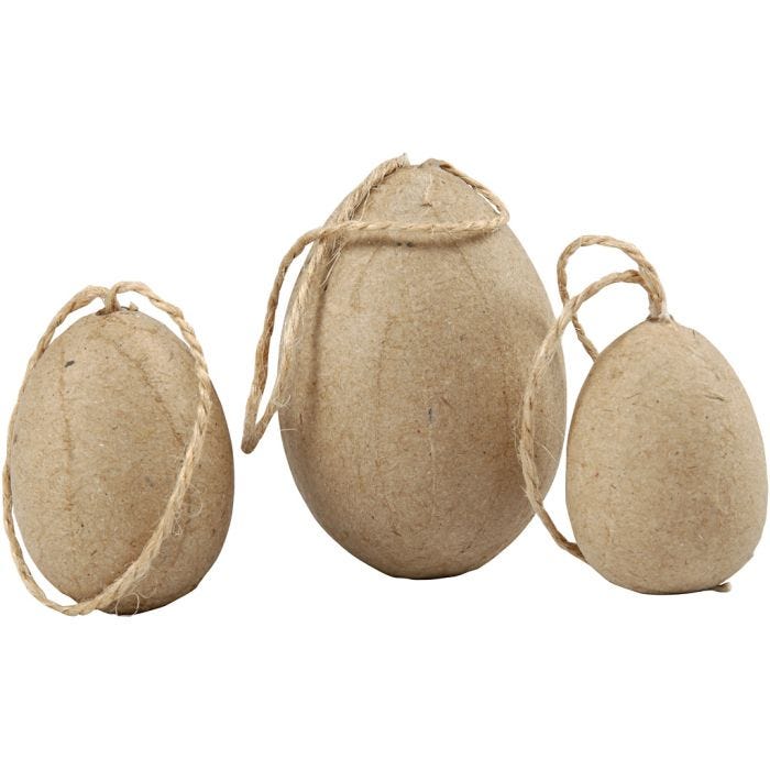 Eggs, H: 3+4+5 cm, 6 pc/ 1 pack