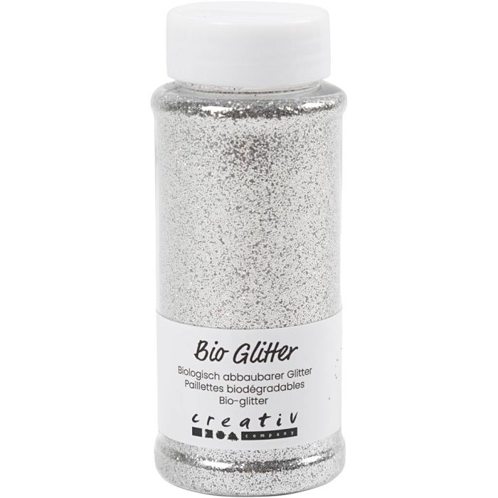 Bio Sparkles, silver, 140 ml/ 1 tub