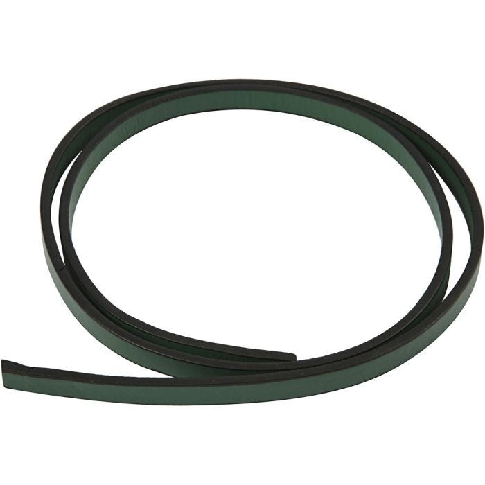 Faux Leather Belt, W: 10 mm, thickness 3 mm, green, 1 m/ 1 pack