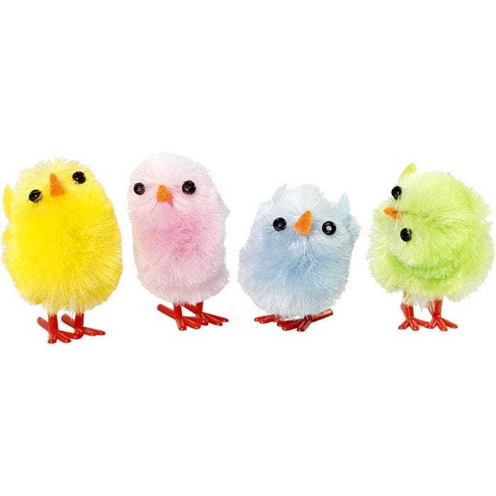 Easter Chicks, 30 mm, pastel colours, 12pc/ 1 pack