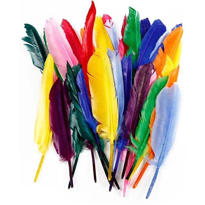Feathers, 17-20 cm, 250pc/ 1 pack
