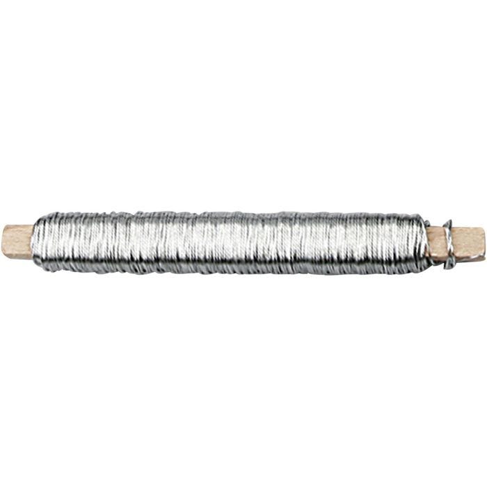 Florist Wire, thickness 0,6 mm, silver, 50 m/ 1 roll