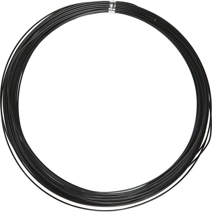 Aluminium Wire, round, 1 mm, black, 16m/ 1 roll