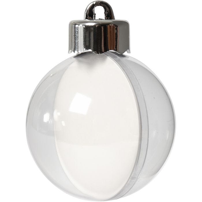 Baubles to Decorate, dia. 5 cm, transparent, 10 pc/ 1 pack