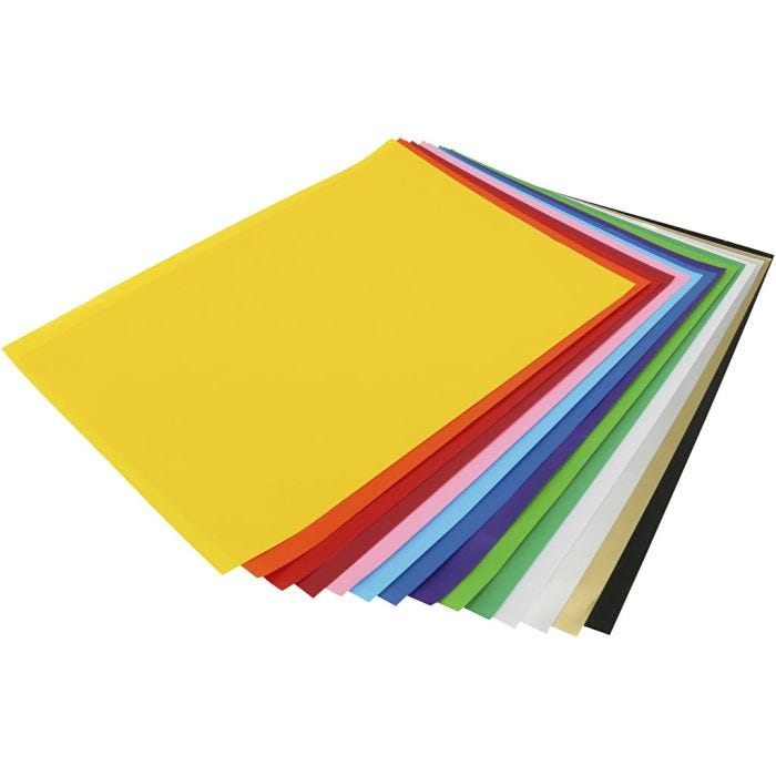 25x35 cm, 80 g, assorted colours, 100 sheet/ 1 pack