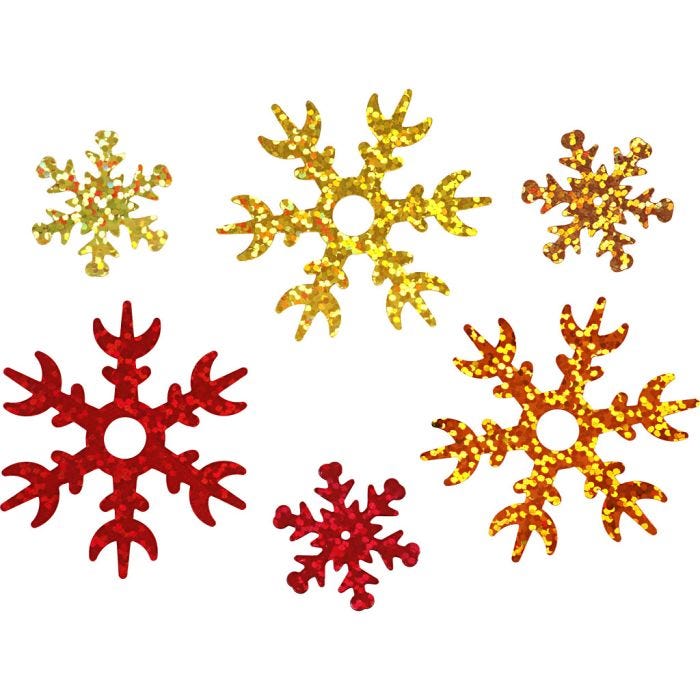 Sequins, 25+45 mm, copper, gold, red, 30g/ 1 pack