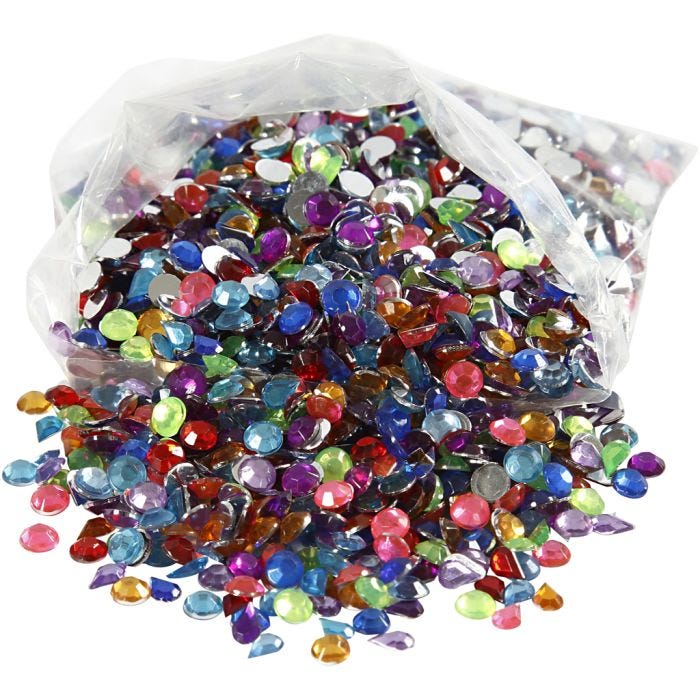 Rhinestones, 5 mm, 3000pc/ 1 pack