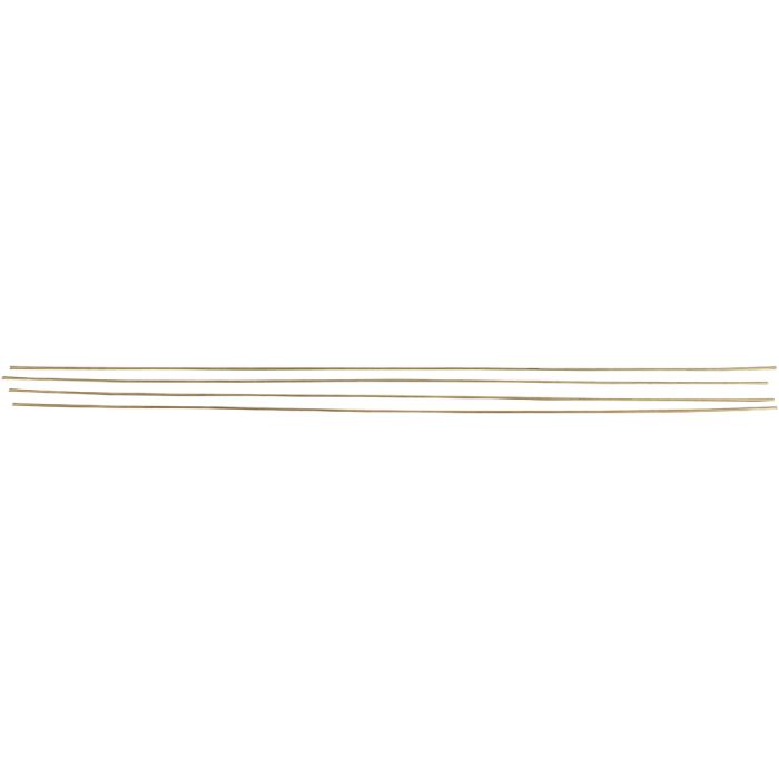 Metal bar, L: 45 cm, dia. 2 mm, brass colour, 5 pc/ 1 pack