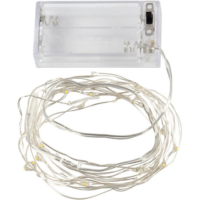 LED String of Lights, L: 3,15 M, silver, 1 pc