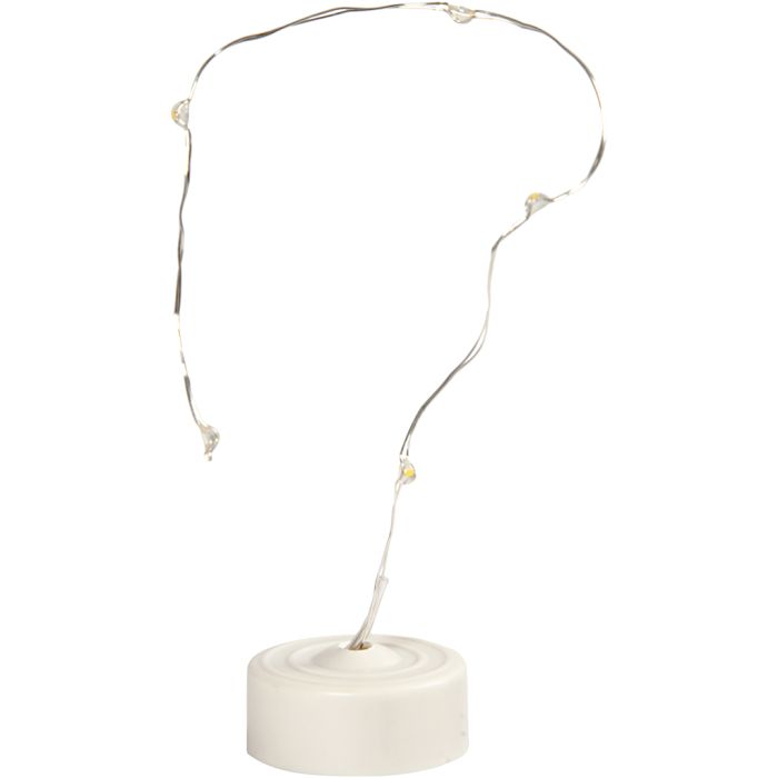 LED String of Lights, L: 27 cm, silver, 1 pc
