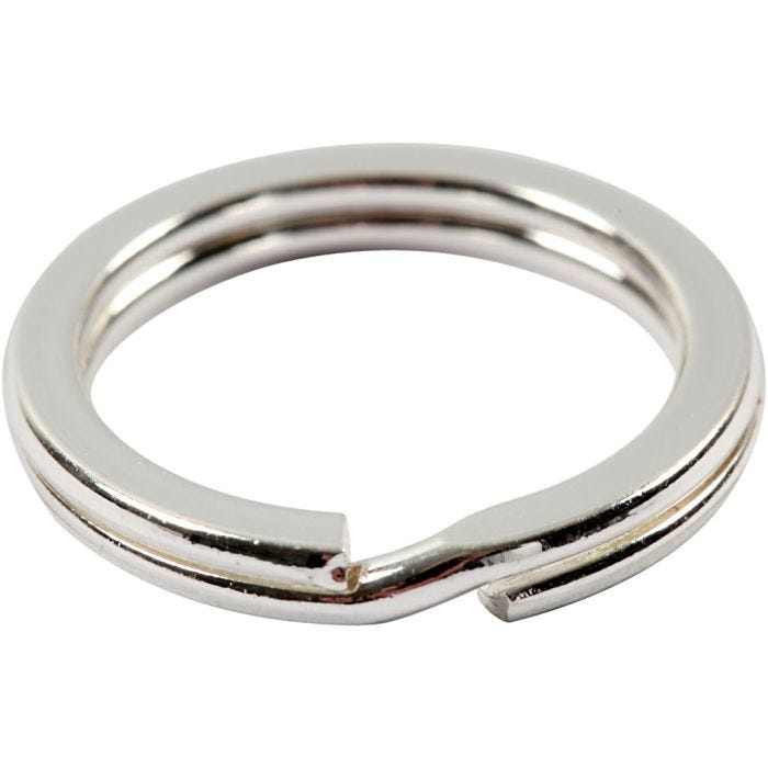 Split Ring, dia. 15 mm, silver-plated, 15 pc/ 1 pack