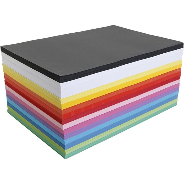 Creative Card, A3, 180 g, assorted colours, 3x300 sheet/ 1 pack
