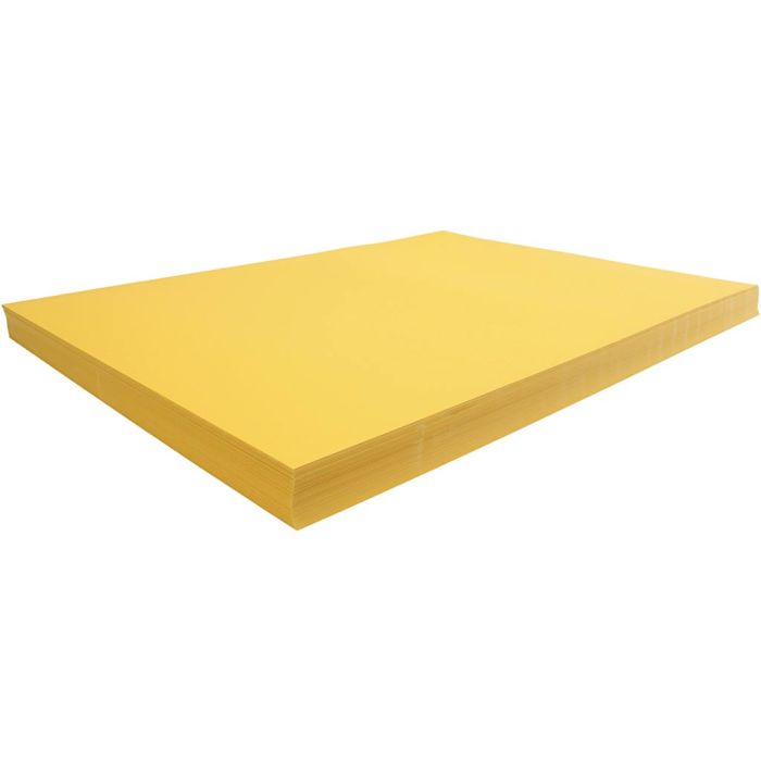 Card, sheet 50x70 cm, 270 g, sun yellow, 100 sheet/ 1 pack