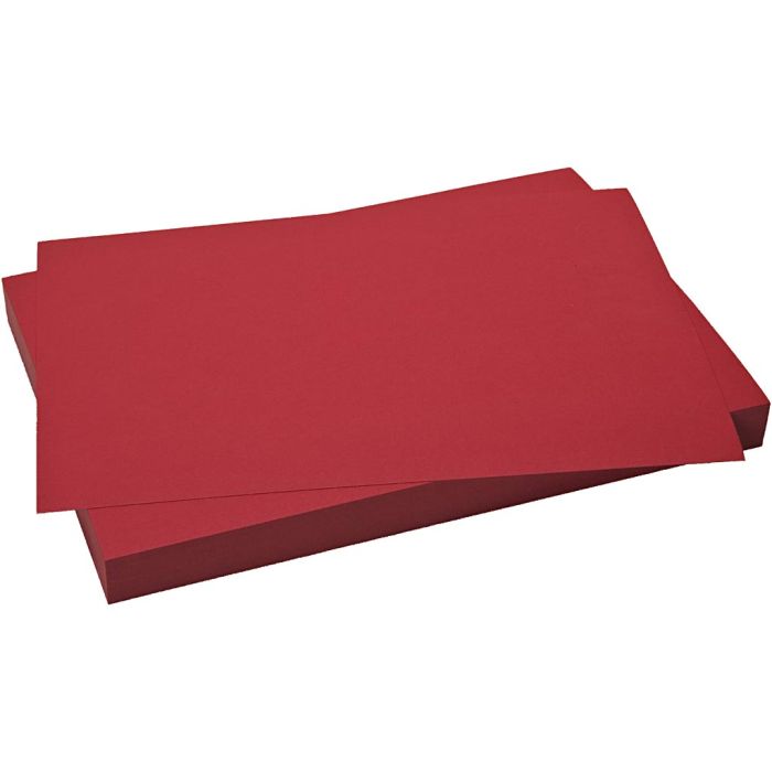 Card, sheet 50x70 cm, 270 g, christmas red, 10 sheet/ 1 pack