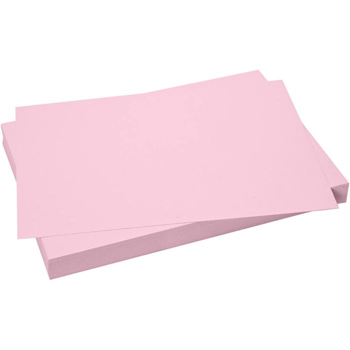 Card, sheet 50x70 cm, size 50x70 cm, 270 g, light pink, 100 sheet/ 1 pack