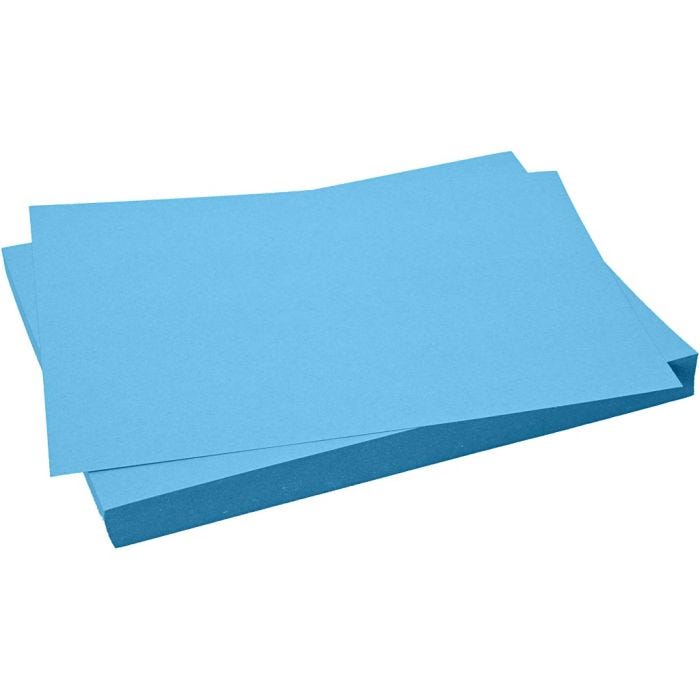 Card, sheet 50x70 cm, size 50x70 cm, 270 g, turquoise, 100 sheet/ 1 pack