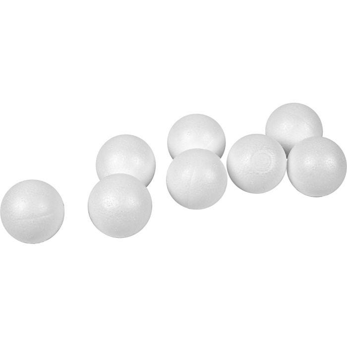 Polystyrene Balls, dia. 4 cm, white, 100pc/ 1 pack