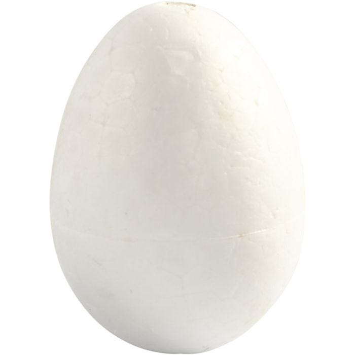 Polystyrene Eggs, 6 cm, white, 5pc/ 1 pack