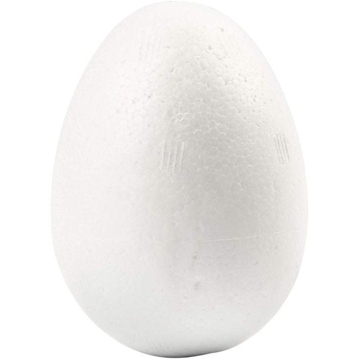 Polystyrene Eggs, H: 6 cm, white, 50pc/ 1 pack