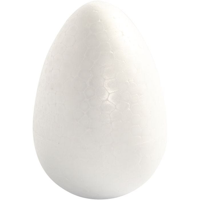 Polystyrene Eggs, H: 12 cm, white, 5pc/ 1 pack