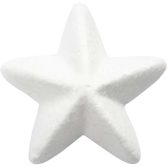 Star, W: 6 cm, white, 50 pc/ 1 pack