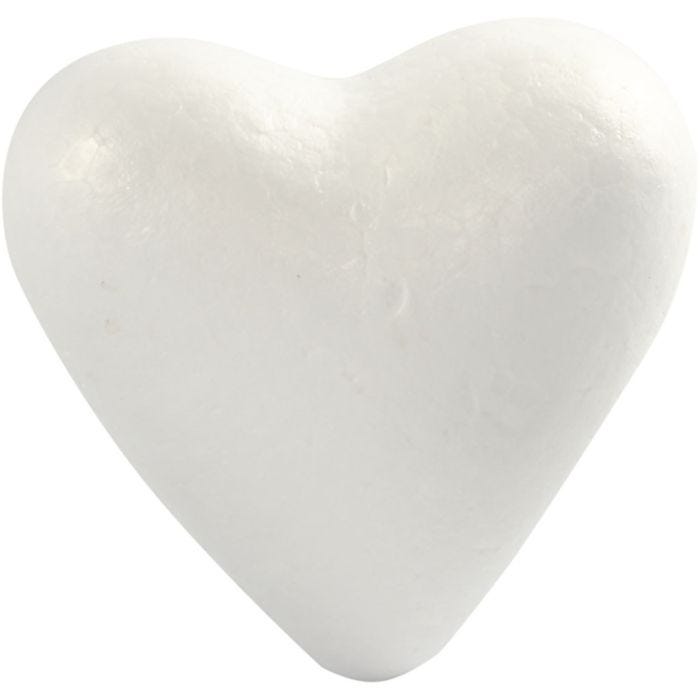 Heart, H: 11 cm, D. 5 cm, W: 11,5 cm, white, 5pc/ 1 pack