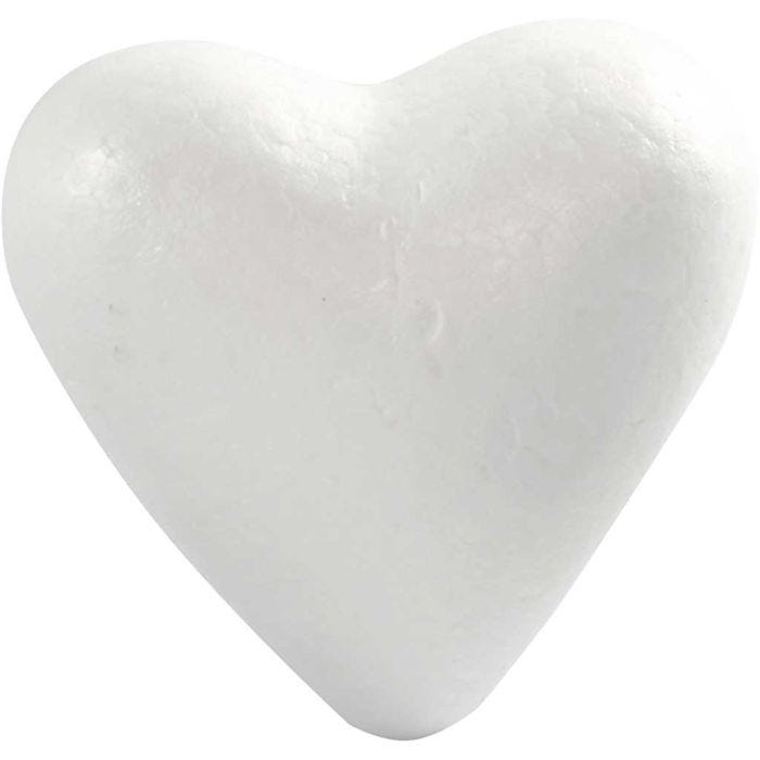 Heart, H: 11 cm, D. 5 cm, W: 11,5 cm, white, 25pc/ 1 pack