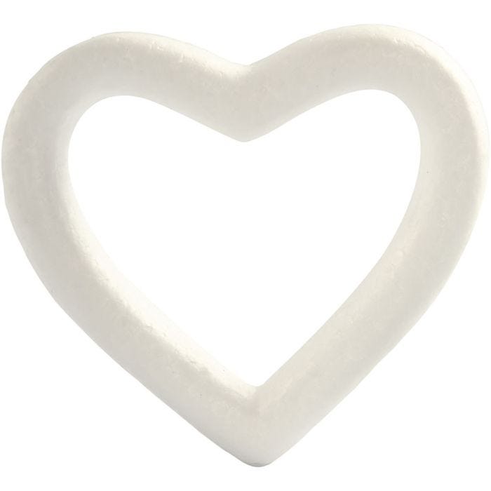 Heart, 12,5 cm, 2,5 cm, 13,5 cm, white, 1 pc