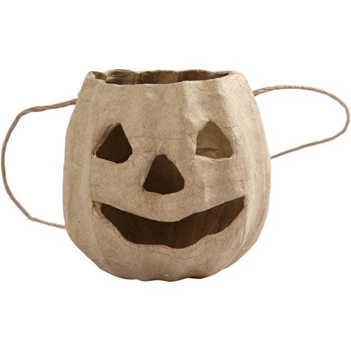 Pumpkin head basket, 8,5 cm, 9 cm, 1 pc