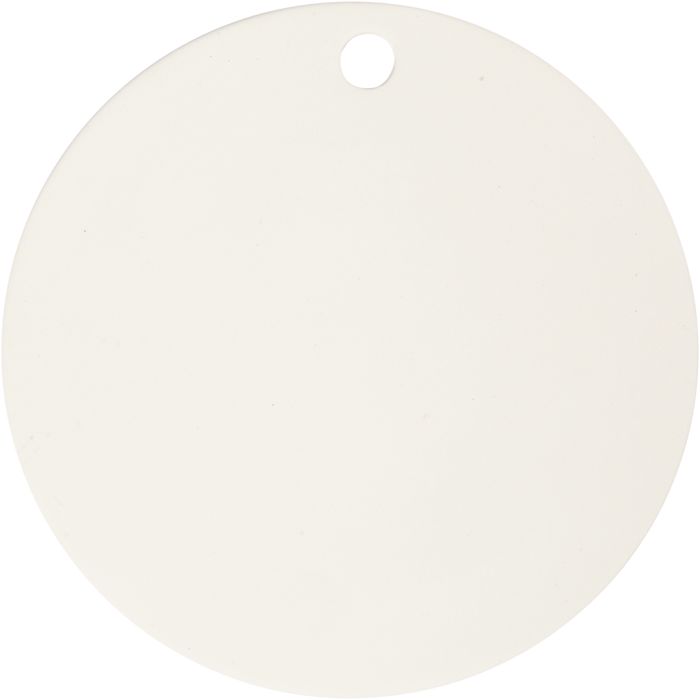 Terracotta Plate, 15 cm, 0,5 cm, white, 1 pc