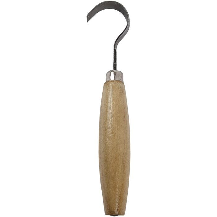 Spoon Carving Knife , L: 16 cm, dia. 3 cm, W: 1,3 cm, 1 pc