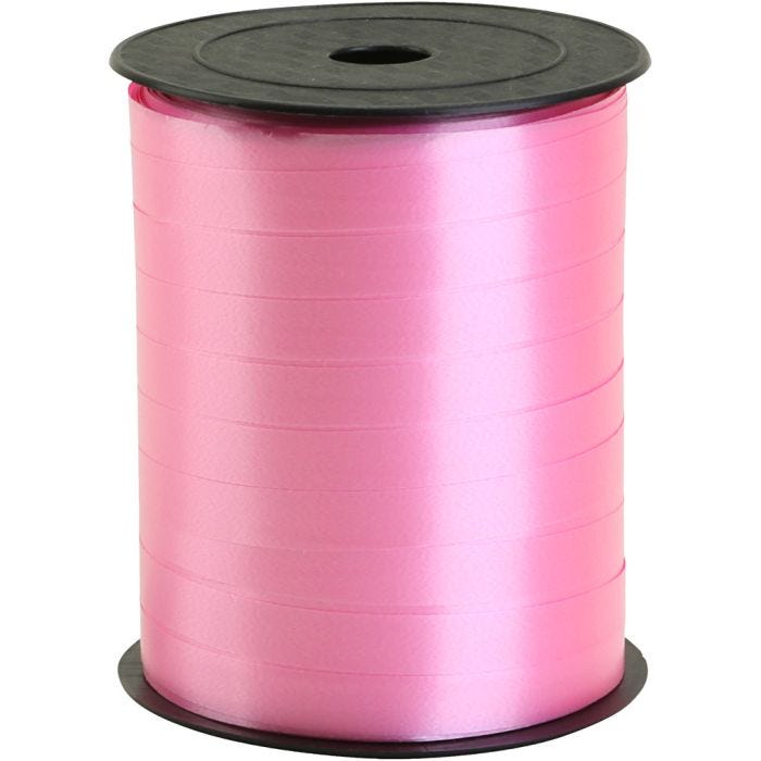Curling Ribbon, W: 10 mm, rose, 200 m/ 1 roll