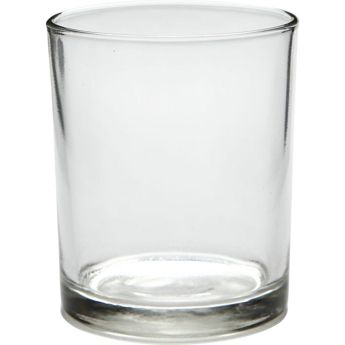 Tealight holder in glass, H: 8,3 cm, dia. 6,9 cm, 240 ml, 12pc/ 1 pack