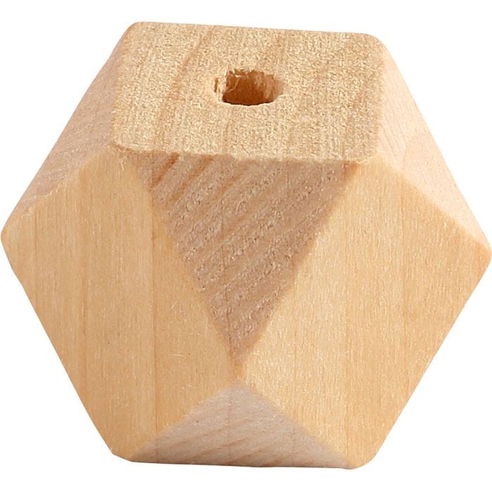 Diamond-Shaped Bead, W: 20 mm, hole size 3 mm, 6pc/ 1 pack
