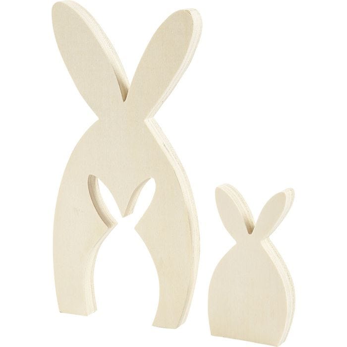 2in1 Figure, bunnies, 11,5+24,5 cm, 2 cm, 6,5+11,5 cm, 1 set