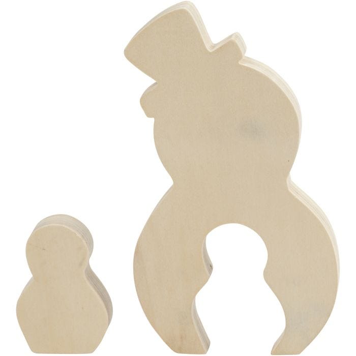 2in1 Figure, snowmen, 7,7+20 cm, 2 cm, 5,3+11,3 cm, 1 set