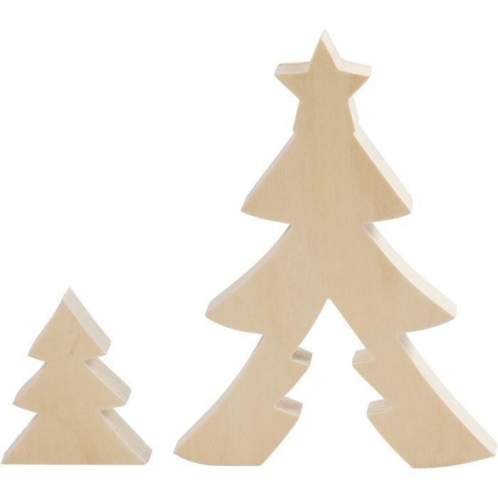 2in1 Figure, christmas trees, 8+20 cm, 2 cm, 6,5+14,5 cm, 1 set