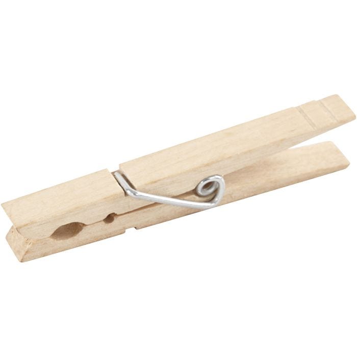 Clothes Pegs, L: 80 mm, W: 10 mm, 10 pc/ 1 pack