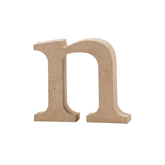 Letter, n, 8 cm, 2 cm, 1 pc