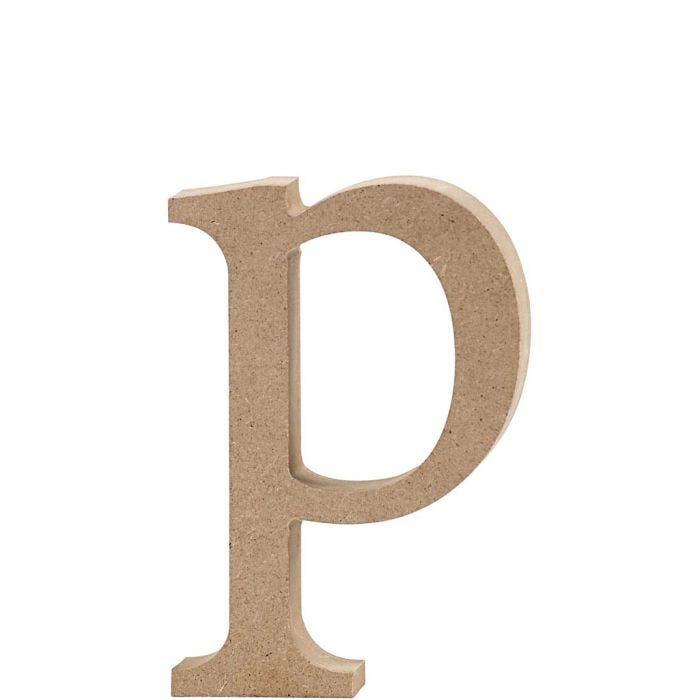 Letter, p, 12,8 cm, 2 cm, 1 pc