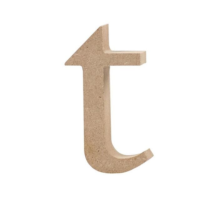 Letter, t, 10 cm, 2 cm, 1 pc