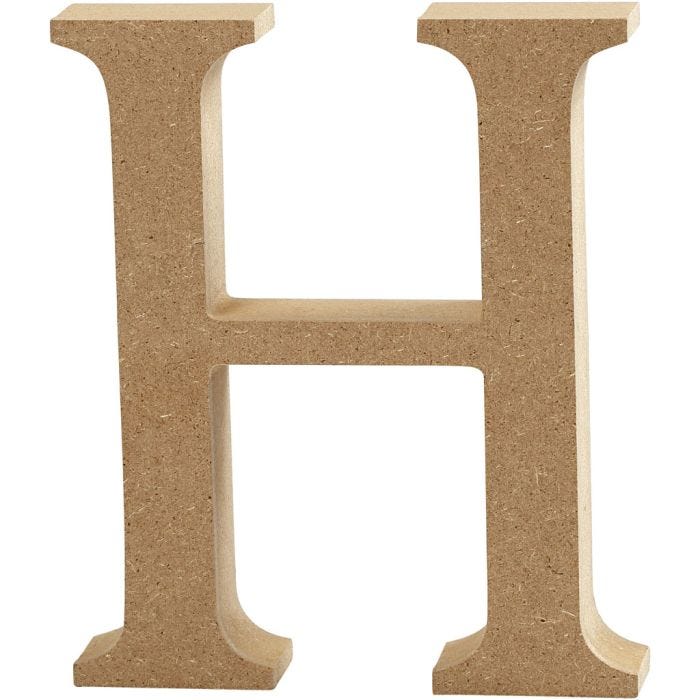 Letter, H, H: 13 cm, thickness 2 cm, 1 pc