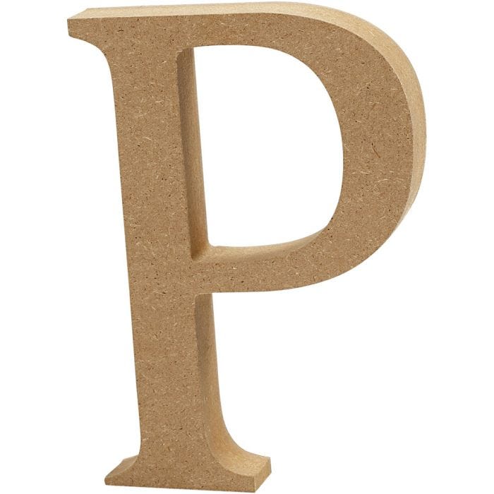 Letter, P, H: 13 cm, thickness 2 cm, 1 pc
