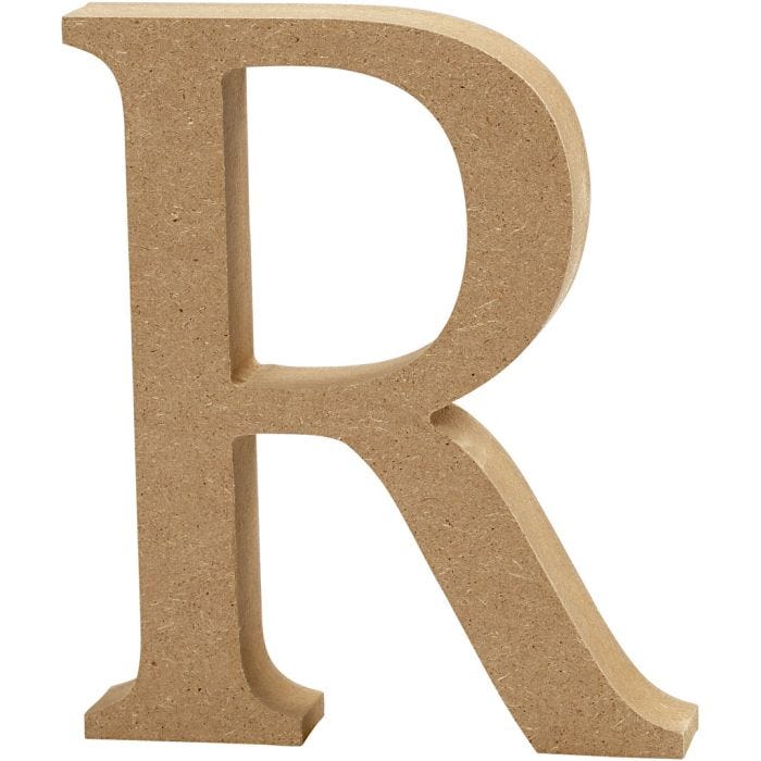 Letter, R, 13 cm, 2 cm, 1 pc