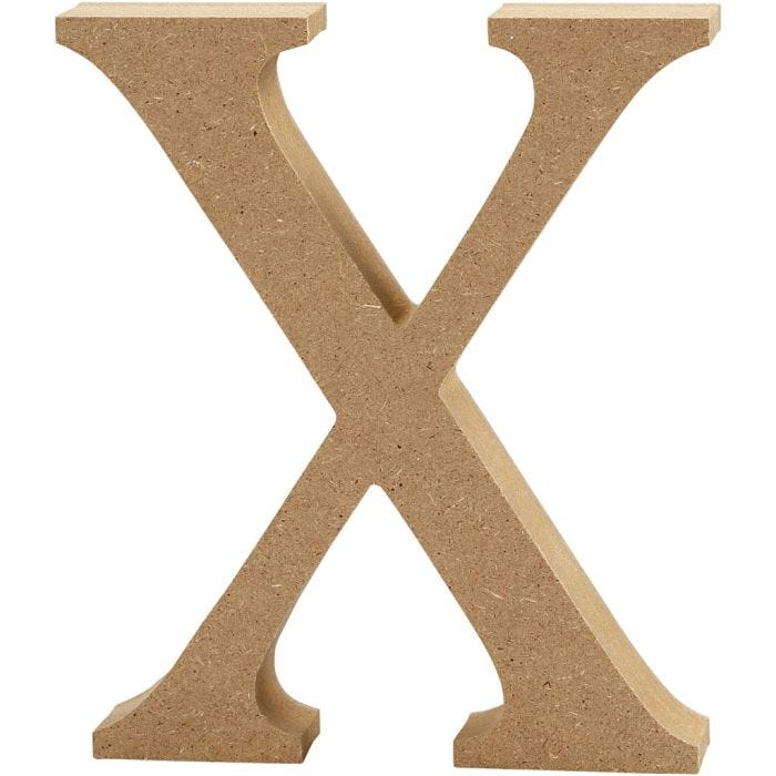 Letter, X, H: 13 cm, thickness 2 cm, 1 pc