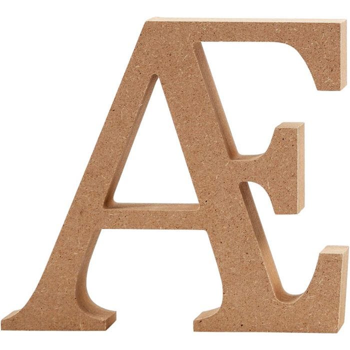 Letter, Æ, 13 cm, 2 cm, 1 pc